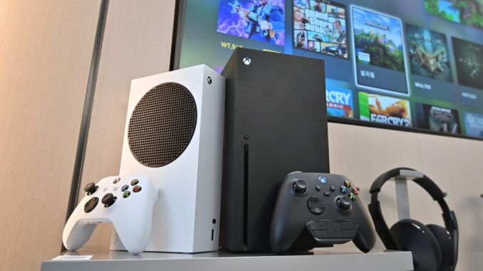 SKOREA-ENTERTAINMENT-GAMING-MICROSOFT-XBOX Immortals Fenyx Rising, jeu Ubisoft sur consoles nouvelle generation
