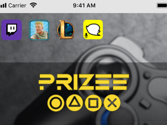 Logos de Prizee, l'application Twitch, Fortnite et League of Legends