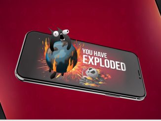 Une image du jeu « Exploding Kittens » sur un smartphone