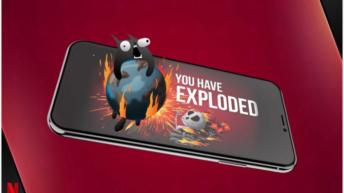 explodingkittens-jeu-netflix Une image du jeu « Exploding Kittens » sur un smartphone