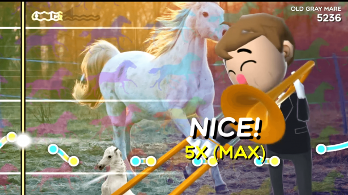 Trombone-Champ-Jeu-video-Holy-wow Un avatar jouant du trombone sur l’interface du jeu Trombone Champ