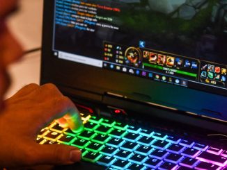 Un Biélorusse devant son PC en train de jouer à un jeu vidéo de type RPG (un des types de biens culturels dématérialisés pris en compte par la nouvelle loi au Belarus)