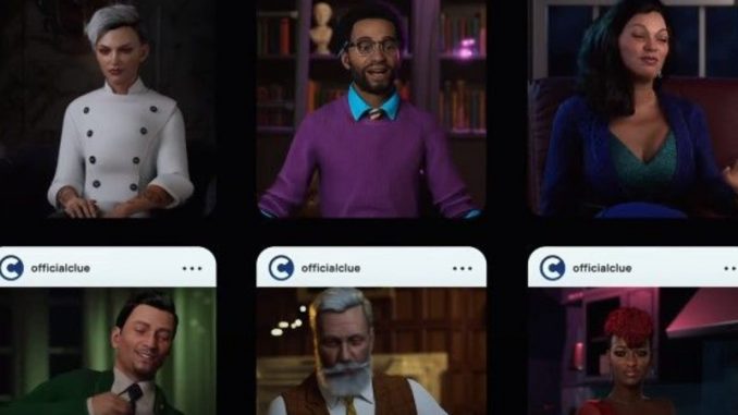 Présentation des six principaux de l’affaire sur le compte Instagram de Cluedo.