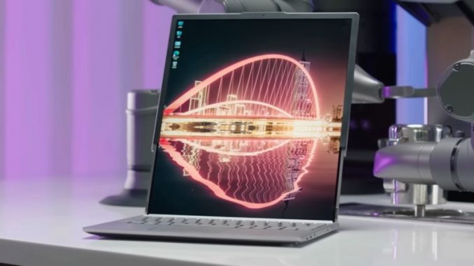 ecran-enroulable-pc-smartphones Le PC de la marque Lenovo équipé d’un écran enroulable et présenté lors du MWC à Barcelone