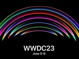 L’invitation d’Apple pour la WWDC23 avec ses arcs de cercle supposant la forme des lentilles de son possible casque de réalité mixte.