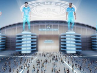 La reconstitution du « Etihad Stadium » de Manchester City dans le métavers.