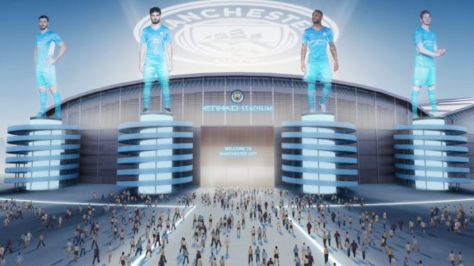 manchester-city-stade-metavers La reconstitution du « Etihad Stadium » de Manchester City dans le métavers.