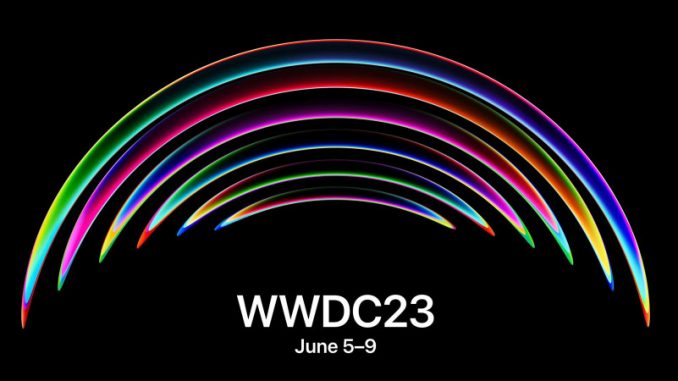 realite-mixte-apple-wwdc2023-casque-vr L’invitation d’Apple pour la WWDC23 avec ses arcs de cercle supposant la forme des lentilles de son possible casque de réalité mixte.