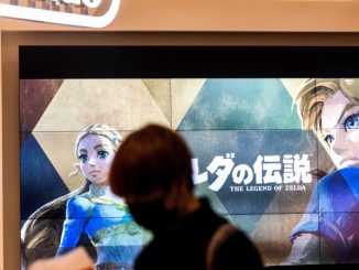 L’affiche d’un épisode de Zelda, un des jeux vidéo star de Nintendo qui vient de sortir récemment son dernier opus « Tears of the Kingdom ».