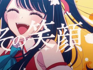 L’image d’un personnage de la série animée « Oshi no Ko », ayant comme animesongs une chanson interprétée par le duo japonais Yoasobi.