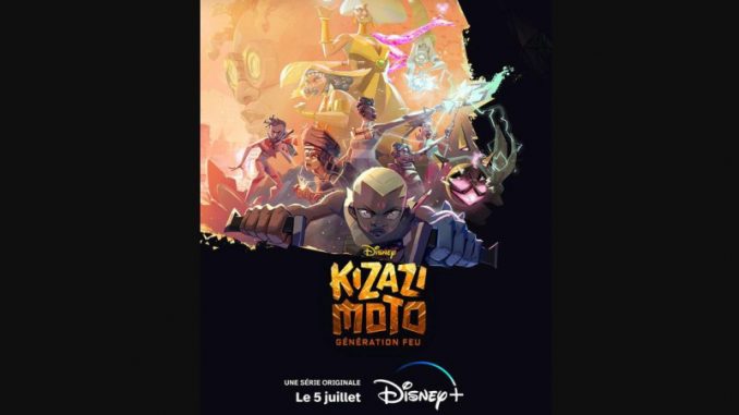 kizazi-moto-serie-animee-africaine-disney+ L’affiche de la série africaine « Kizazi Moto » de Disney+, disponible depuis le 5 juillet 2023 aux USA.