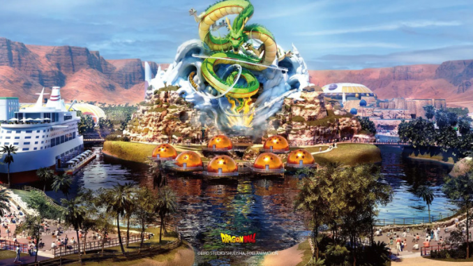 parc-d'attractions-dragon-ball-arabie-saoudite-projet-qiddiya Une reproduction virtuelle du parc d'attractions Dragon Ball en Arabie Saoudite.