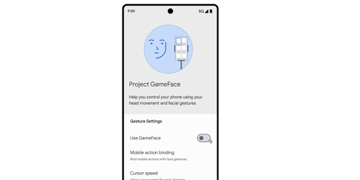 gameface Interface du projet Gameface