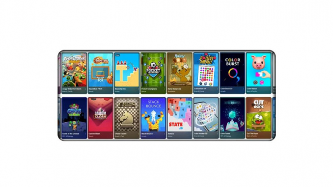 jeux-mobiles-application-youtube-titres-populaires L’application YouTube sur smartphone présentant quelques-uns de ses jeux mobiles.