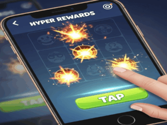 Interface de jeu hyper-casual mobile avec animations de récompenses