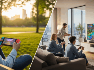 Deux groupes jouant sur Nintendo Switch 2 et PlayStation 2