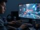 Un gamer lutte contre la fatigue oculaire