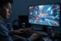 Un gamer lutte contre la fatigue oculaire