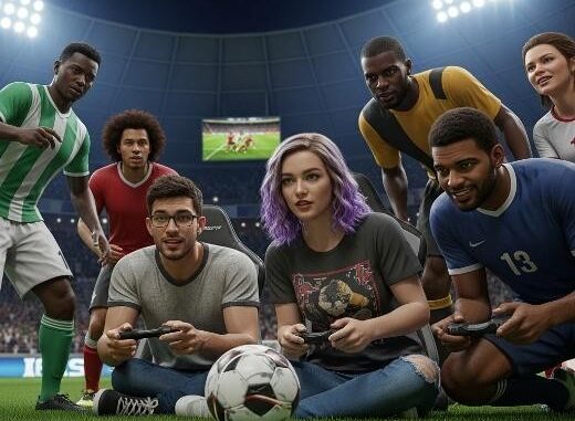 gamers-qui-joue-a-un-jeu-video-de-football Des gamers qui joue à un jeu vidéo de football