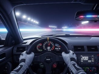 Vue cockpit jeu de course simulation automobile gaming performances
