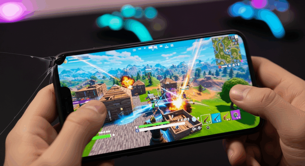 Partie intense sur Fortnite Mobile