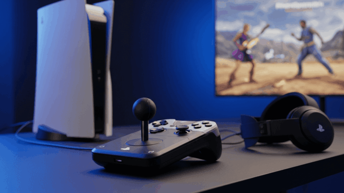 Stick arcade FlexStrike posé sur une table