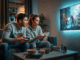 Un couple jouant a un jeu vidéo