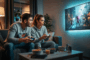Un couple jouant a un jeu vidéo