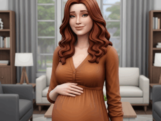 Une femme enceinte dans Sims 4