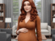 Une femme enceinte dans Sims 4