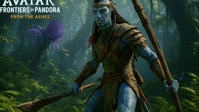 So'lek dans Forêt Kinglor_simple_compose_01k5xwvdg0fnyb7pvyq9s7y50q So'lek en armure de combat dans Avatar : Frontiers of Pandora