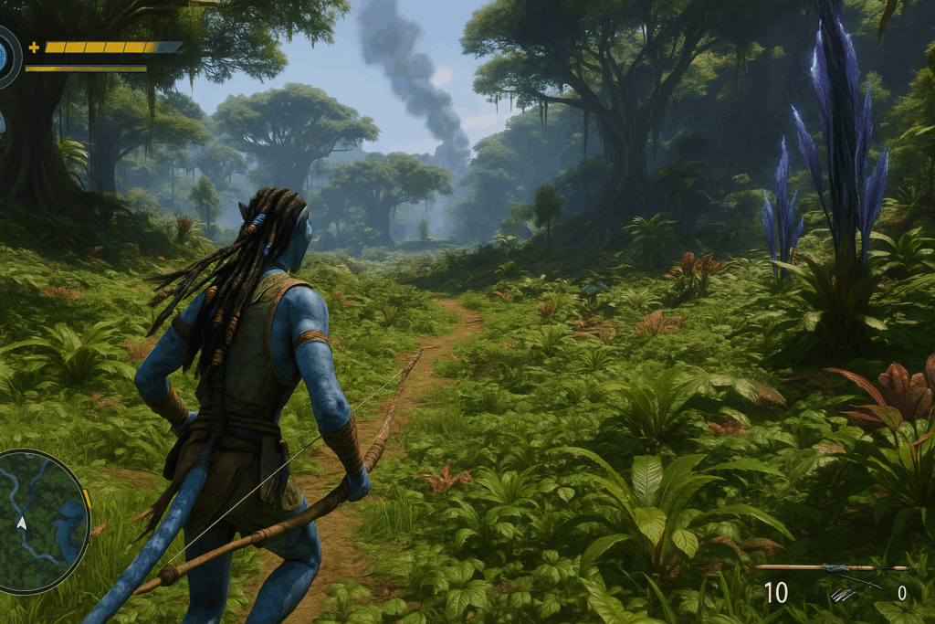 L’interface de gameplay de Avatar : Frontiers of Pandora