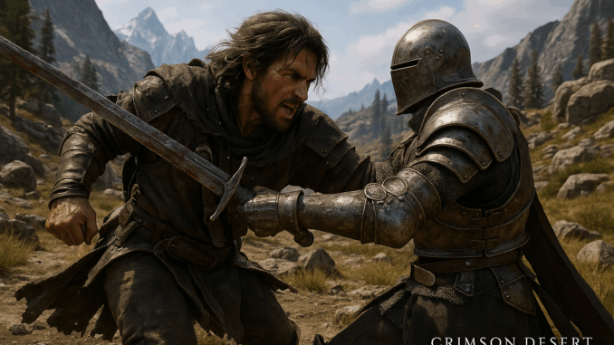 Le personnage Kliff en action dans Crimson Desert