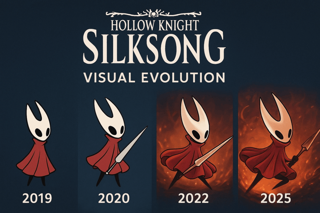 Chronologie visuelle de l'évolution d'Hollow Knight Silksong