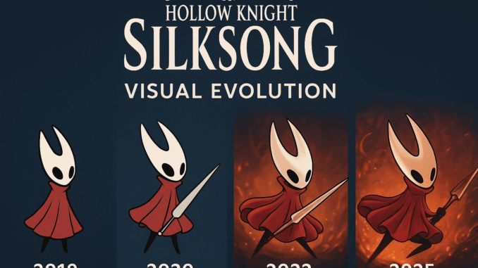Chronologie visuelle de l'évolution d'Hollow Knight Silksong
