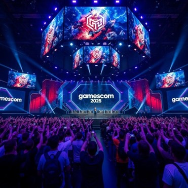 La scène principale de Gamescom 2025 pendant une annonce