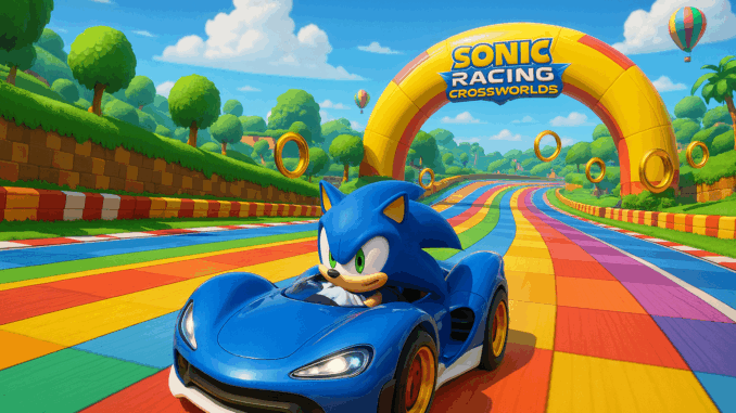 Une course en mode solo du personnage Sonic