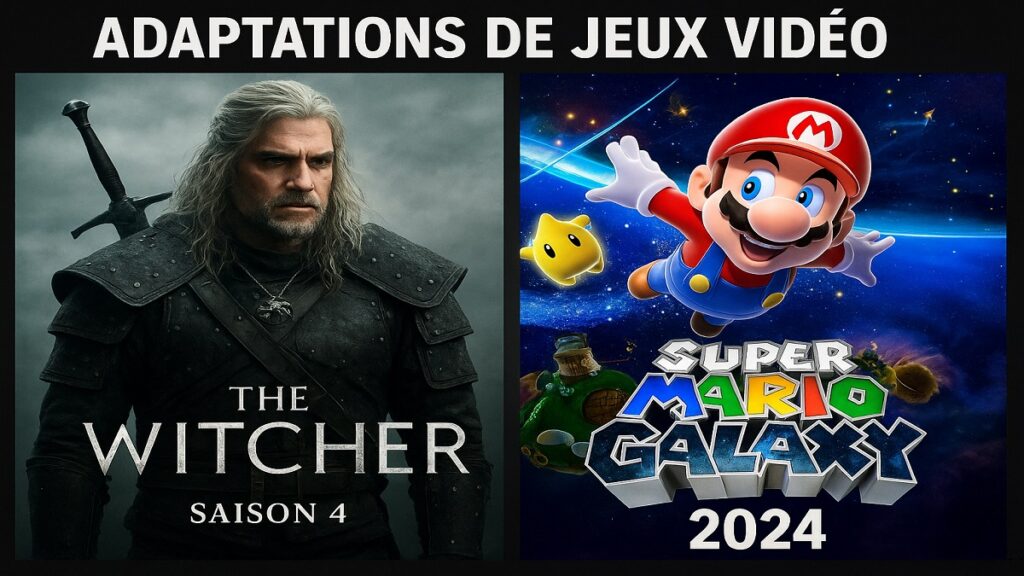 Affiches de The Witcher et Super Mario