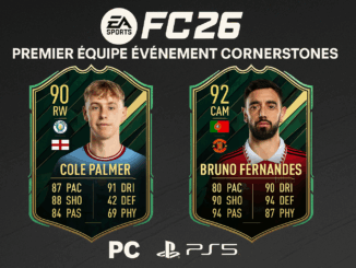 Cole Palmer et Bruno Fernandes sur des cartes Cornestones d'EA Sports FC 26