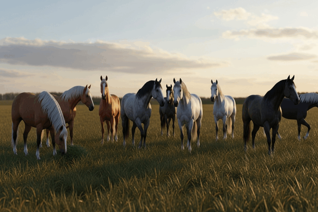 Des chevaux dans une prairie