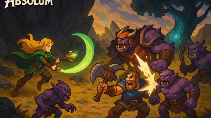 Un combat épique du jeu Absolum