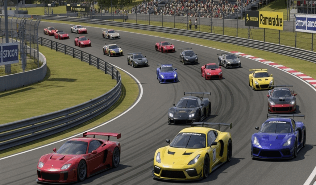 Des voitures de courses comme dans le jeu RENNSPORT