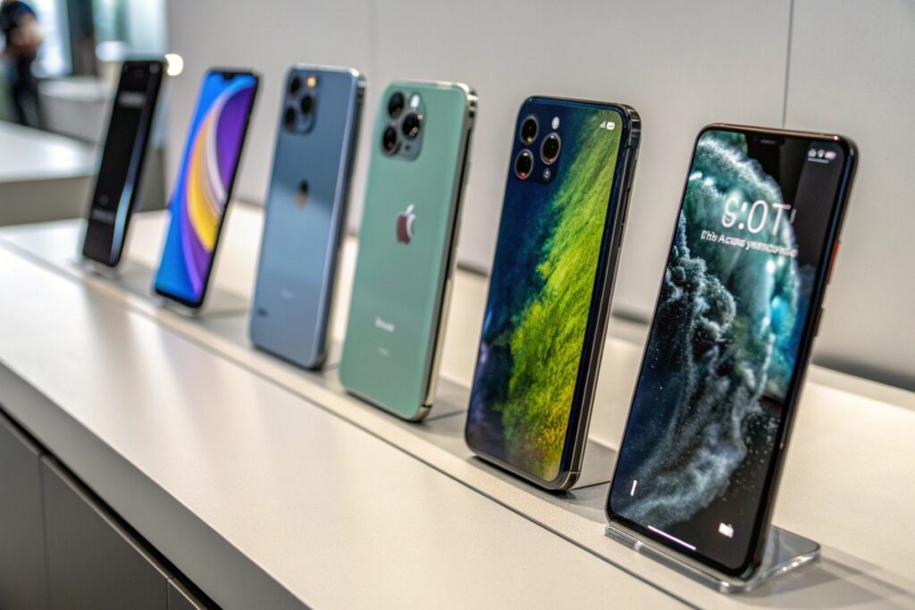 Divers modèles de smartphones