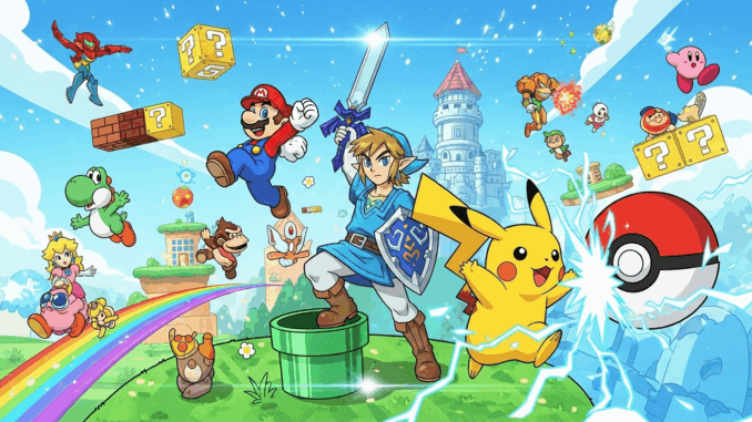 illustration-stylisee-de-l-univers-nintendo.204Z Illustration stylisée de l’univers Nintendo