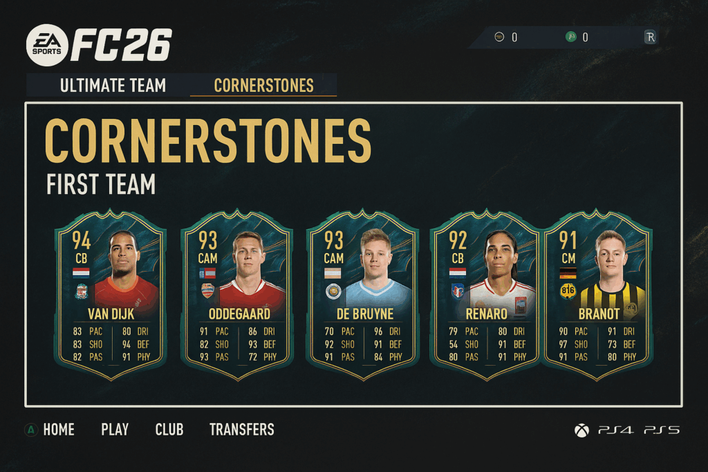 Menu Ultimate Team d'EA Sports FC 26