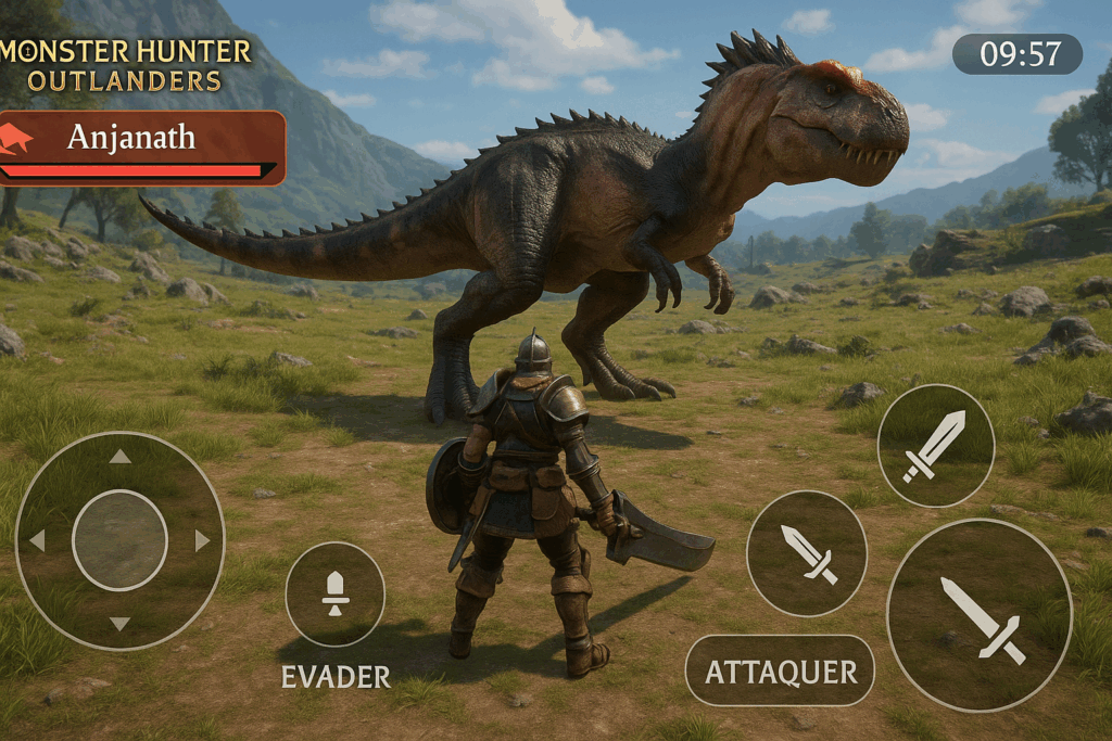 Les contrôles tactiles de Monster Hunter Outlanders
