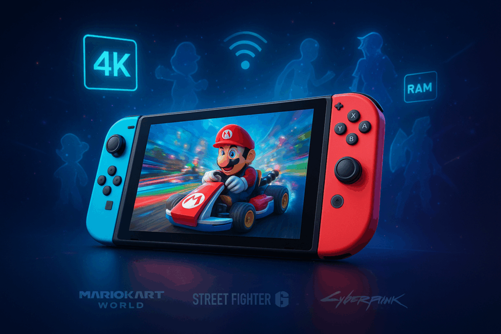  Le jeu Mario Kart sur une Nintendo Switch 2