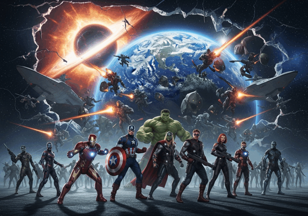 Les super-héros de Marvel Cosmic Invasion