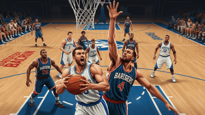 nba Des joueurs de basket durant un match