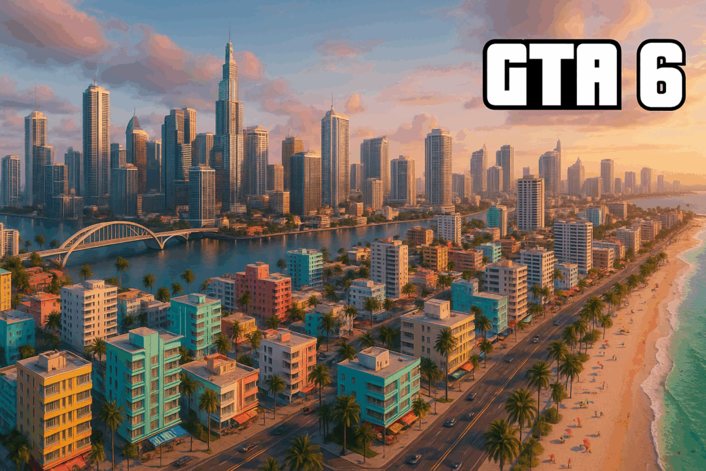Panorama de la ville de Vice City de GTA 6